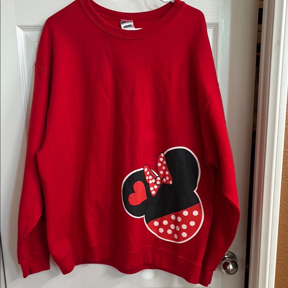 Disney Red Women's Sweater with Minnie Mouse Design